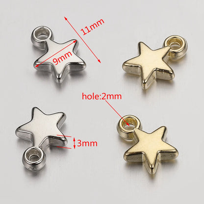 100Pcs CCB Acrylic Beads Charms Pendants 9mm