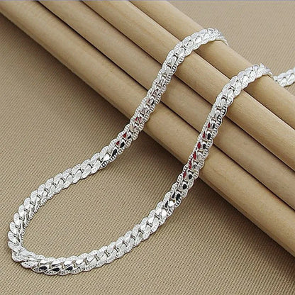 20-60cm 925 Sterling Silver Luxury Brand Design Noble Necklace Chain For Woman