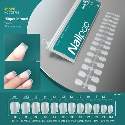 NAILPOP 120pcs Fake Nails Full Cover