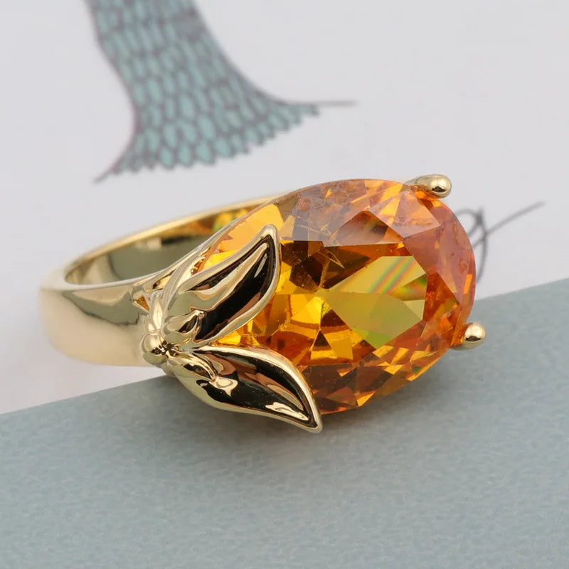 Natural Topaz 18 K Gold Rings for Women