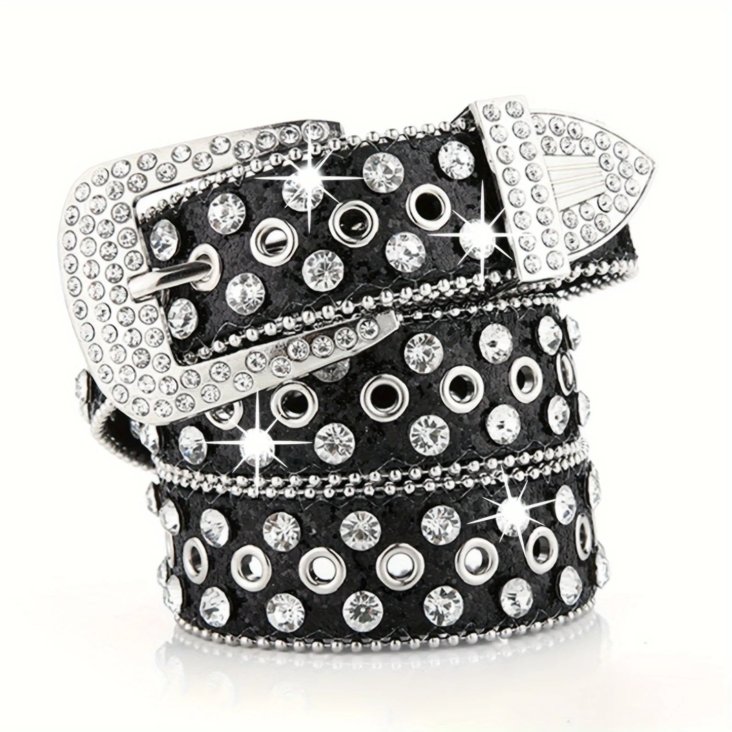 Hip Hop Rhinestone Y2K Belts Trendy Solid Color For Women Girls