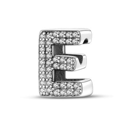 Fit Original Bangle Bracelet DIY A-Z Alphabet Charms Bead 925 Sterling Silver