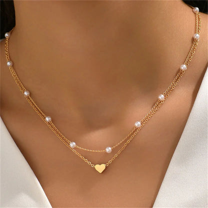 Simple Pearl Choker Necklaces for Women Fashion