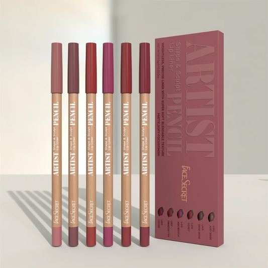 Lip Liner Pencil Set, Weightless Precise Liner with Super Soft Blendable Texture Matte Soft