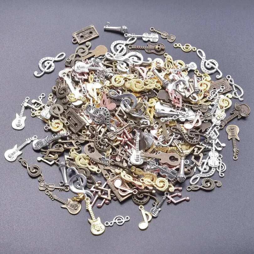 50Pcs/Lot Vintage Random Charms Mixed Hip Hop Music