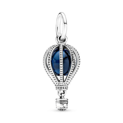 925 Silver Various Hot Air Ball Pendant Collection Charm Fit