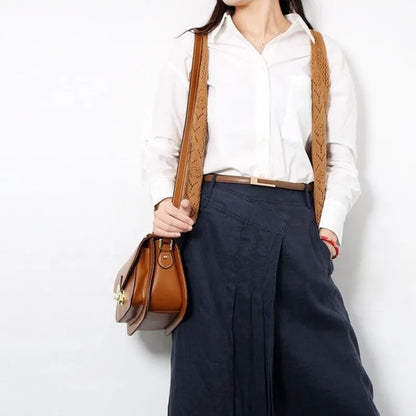 Women Korean Fashionable PU Leather Thin Waist Strap