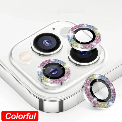 Camera Lens Protector For iPhone 11 12 13 Pro Max Mini 14 15 Pro Max Diamond Metal Protective