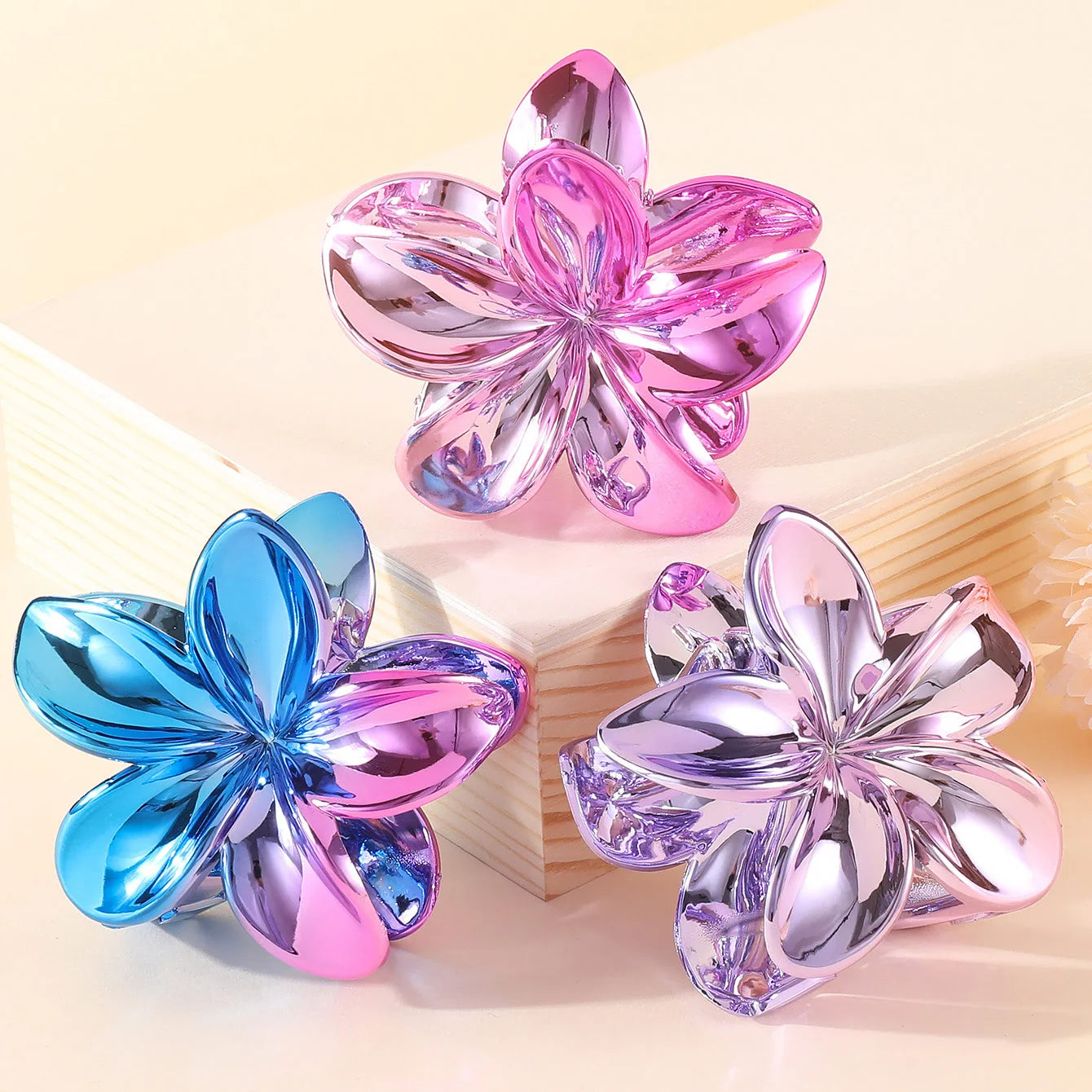 2/4PCS Fashion Women Flower Hair Clips