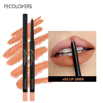 Waterproof Matte Lipliner Pencil Red Contour Tint 12 Colors