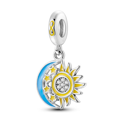 Silver Plated Travel Sunflower Lucky Charms Fit