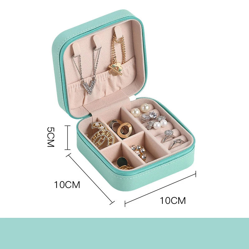 Portable Mini Jewelry Storage Box Travel Organizer