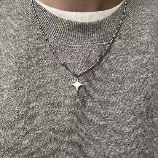 Simple Trendy Star Hollow Choker Necklace