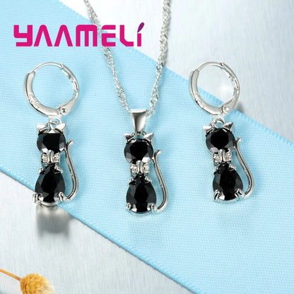 Real 925 Sterling Silver Color Jewelry Sets for Woman