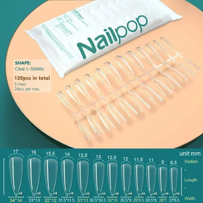 NAILPOP 120pcs Fake Nails Full Cover