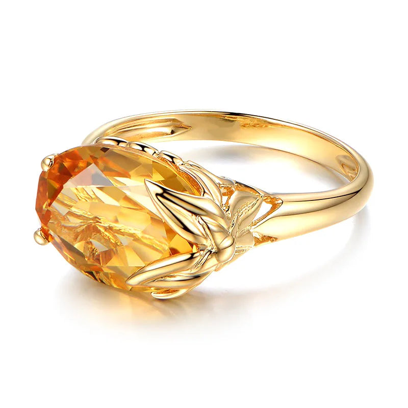 Natural Topaz 18 K Gold Rings for Women