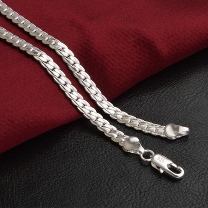 20-60cm 925 Sterling Silver Luxury Brand Design Noble Necklace Chain For Woman