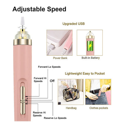 5 in 1 Electric Nail Polish Drill Machine With Light Portable