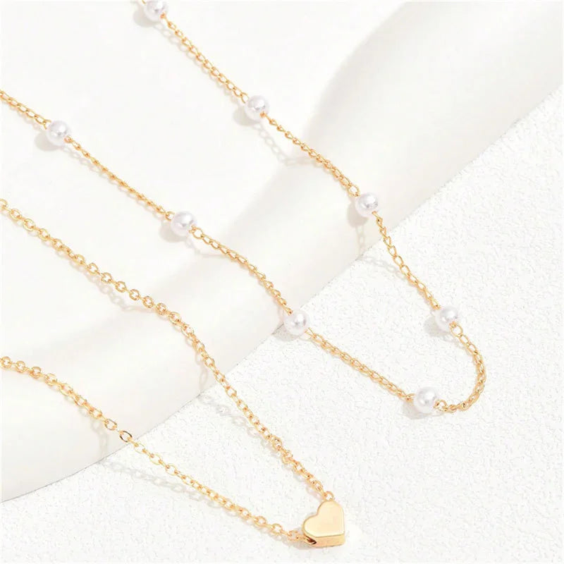 Simple Pearl Choker Necklaces for Women Fashion