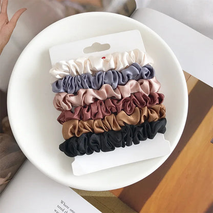 6Pcs Elegant Hair Scrunchies Women Minimalist