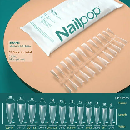 NAILPOP 120pcs Fake Nails Full Cover