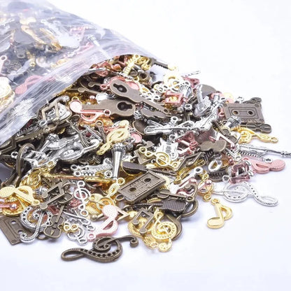 50Pcs/Lot Vintage Random Charms Mixed Hip Hop Music