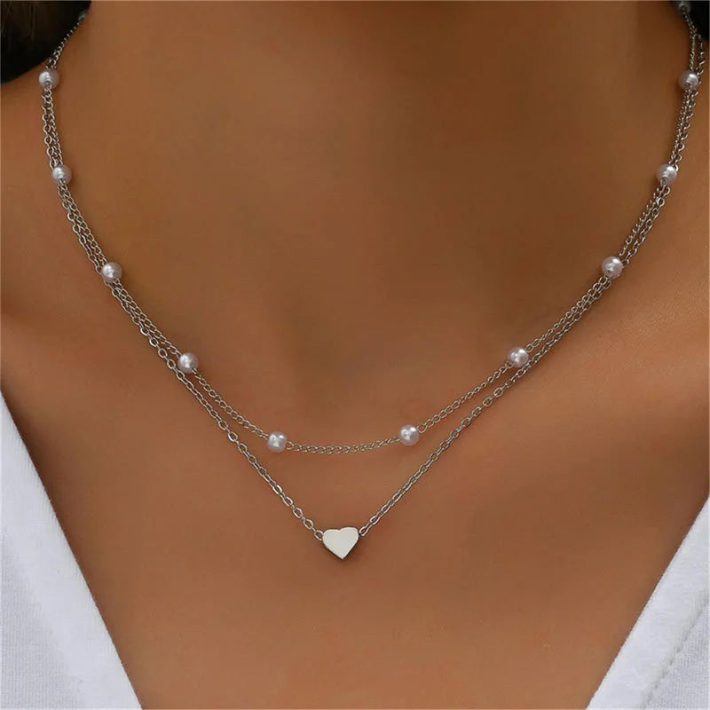 Simple Pearl Choker Necklaces for Women Fashion