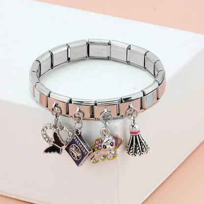 Charm Fit 9mm Bracelet Stainless Steel Jewelry DIY Making