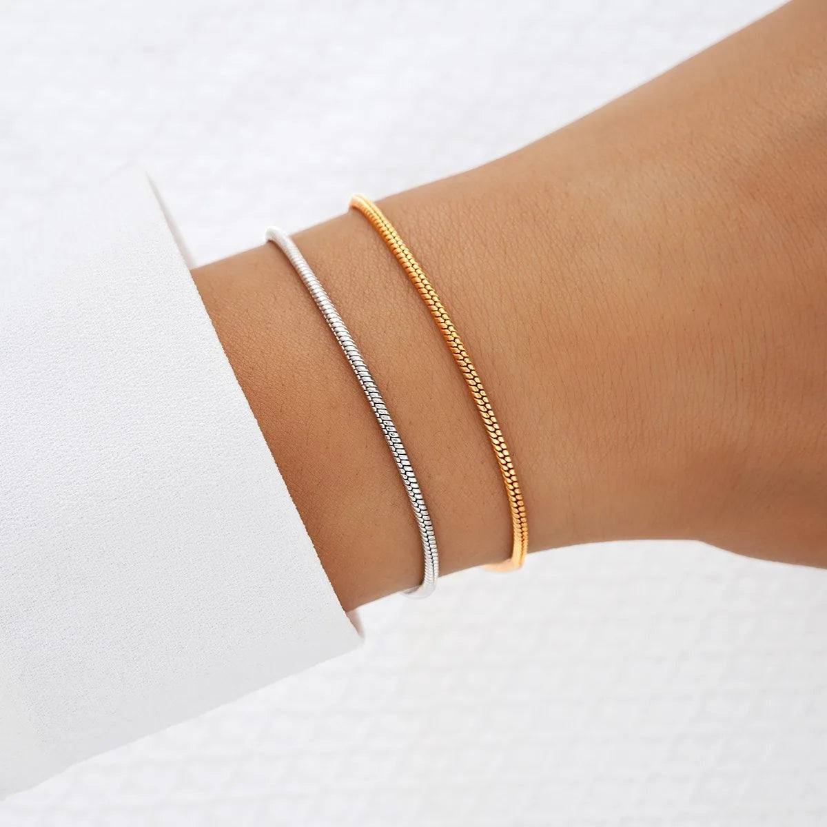 Simple Style Round Bone Chain Bracelet Women Jewelry