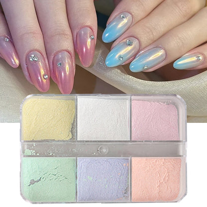 Moonlight Mirror Nails Powder Metallic Chrome Effect