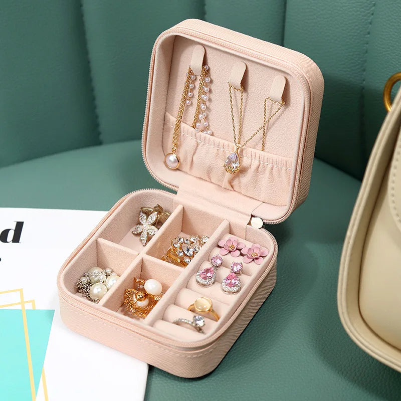 Portable Mini Jewelry Storage Box Travel Organizer