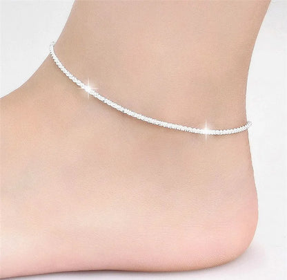 Popular Silver Colour Sparkling Clavicle Chain Choker Necklace For Women