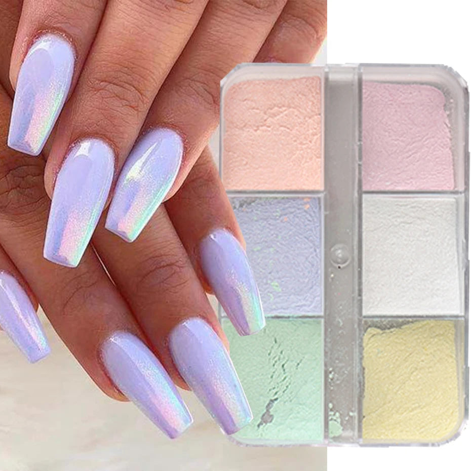 Moonlight Mirror Nails Powder Metallic Chrome Effect