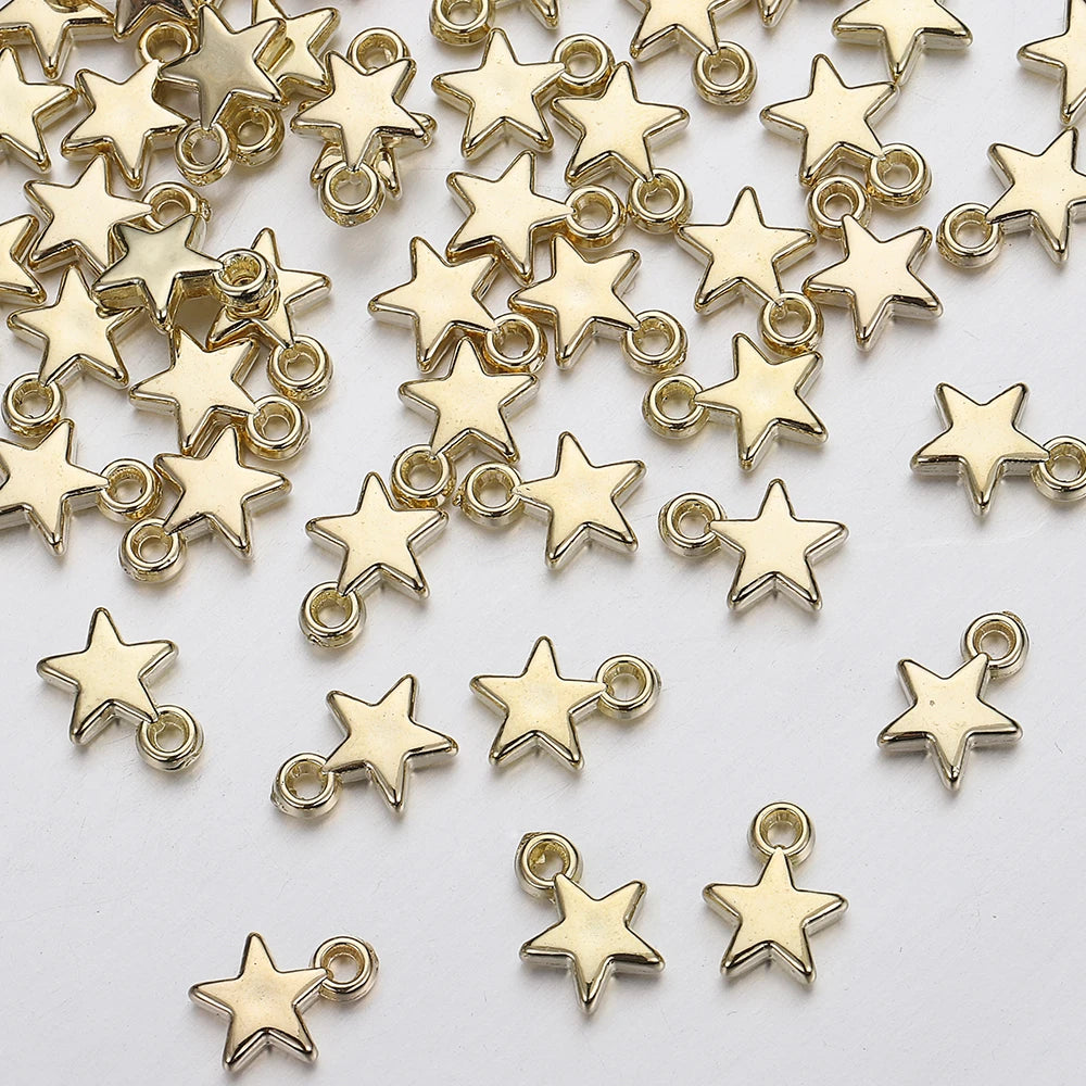 100Pcs CCB Acrylic Beads Charms Pendants 9mm