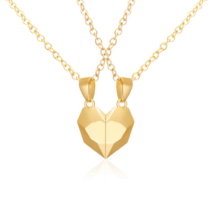 Good Simple Quality Couple Pendant Necklace Electrocardiogram