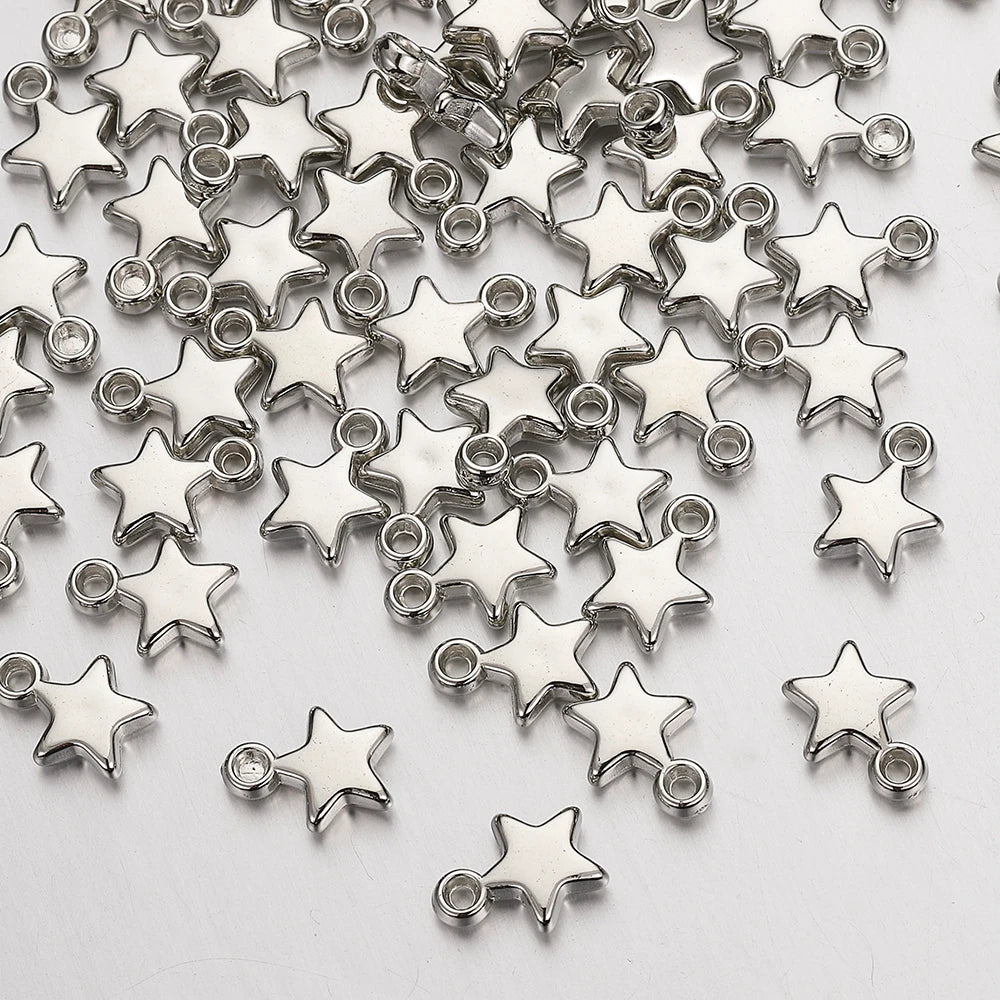 100Pcs CCB Acrylic Beads Charms Pendants 9mm