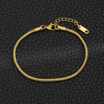 Simple Style Round Bone Chain Bracelet Women Jewelry