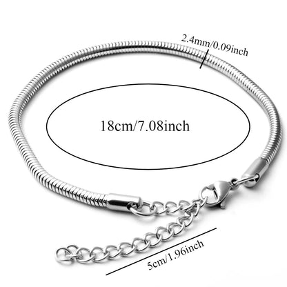 Simple Style Round Bone Chain Bracelet Women Jewelry