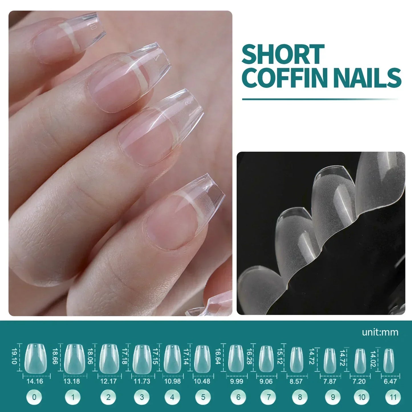 NAILPOP 120pcs Fake Nails Full Cover