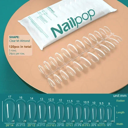 NAILPOP 120pcs Fake Nails Full Cover