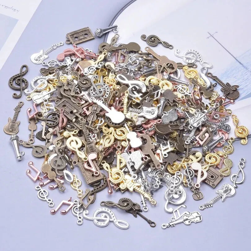 50Pcs/Lot Vintage Random Charms Mixed Hip Hop Music