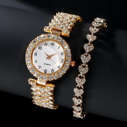 Fashion Jewelry 2pcs Luxury Fashion Women Watch Set